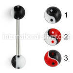 bbdxq straight barbells surgical steel 316l with acrylic parts tongue