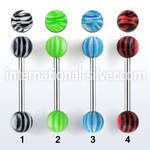 bbdxt straight barbells surgical steel 316l with acrylic parts tongue