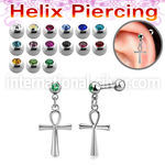 bber87 surgical steel 16g barbell helix piercing