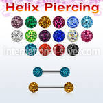bber88 surgical steel 16g barbell eyebrow helix piercing