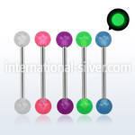 bbgl5 straight barbells surgical steel 316l with acrylic parts nipple