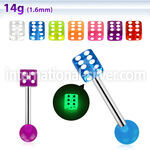 bbgldi straight barbells surgical steel 316l with acrylic parts nipple