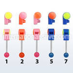 bbglwh straight barbells surgical steel 316l with acrylic parts tongue