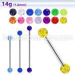 bbigt5 straight barbells surgical steel 316l with acrylic parts 