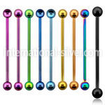 bbitb straight barbells anodized surgical steel 316l 