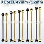 bbitbxl straight barbells anodized surgical steel 316l 