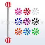 bbivbe5 straight barbells surgical steel 316l with acrylic parts 