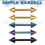 bbnptcn straight barbells anodized surgical steel 316l nipple