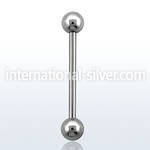 bbs straight barbells surgical steel 316l tongue