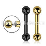 bbt6 straight barbells anodized surgical steel 316l tongue