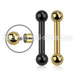 bbt8 straight barbells anodized surgical steel 316l tongue