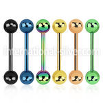 bbt straight barbells anodized surgical steel 316l tongue
