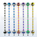 bbtrb straight barbells anodized surgical steel 316l tongue