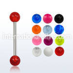 bbuv5 straight barbells surgical steel 316l with acrylic parts tongue