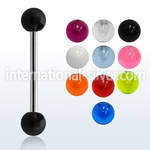 bbuv straight barbells surgical steel 316l with acrylic parts tongue