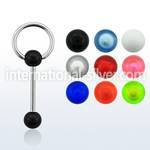 bbuvsl straight barbells surgical steel 316l with acrylic parts tongue