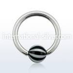 bcead3 hoops captive rings surgical steel 316l with acrylic parts nose
