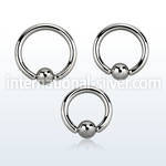 bcr10 hoops captive rings surgical steel 316l ear lobe