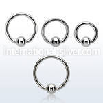 bcr14m hoops captive rings surgical steel 316l ear lobe