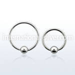 bcr20s hoops captive rings surgical steel 316l nose