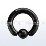 bcrt0 hoops captive rings anodized surgical steel 316l ear lobe