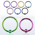 bcrt18s hoops captive rings anodized surgical steel 316l nose