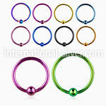 bcrt hoops captive rings anodized surgical steel 316l eyebrow