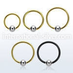 bcrteb4 hoops captive rings anodized surgical steel 316l eyebrow