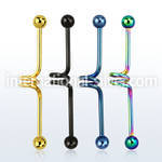bdct14 straight barbells anodized surgical steel 316l 