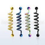 bdtd14 straight barbells anodized surgical steel 316l 