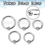 bedr14 hoops captive rings surgical steel 316l ear lobe