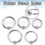 bedr16 hoops captive rings surgical steel 316l ear lobe