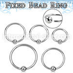 bedr18 hoops captive rings surgical steel 316l ear lobe