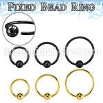 bedrt20g anodized steel fixed bead ring, 20g w a 3mm ball