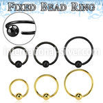 bedrt20m anodized steel fixed bead ring, 20g w a 2.5mm ball