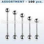 blk02 straight barbells surgical steel 316l tongue