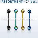 blk104b straight barbells anodized surgical steel 316l tongue