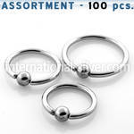 blk105 hoops captive rings surgical steel 316l eyebrow