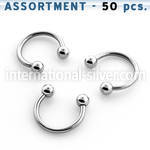 blk113 horseshoes surgical steel 316l belly button