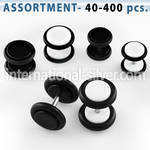 blk164 cheaters  illusion plugs and tapers acrylic body jewelry belly button