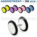 blk170 cheaters  illusion plugs and tapers acrylic body jewelry belly button