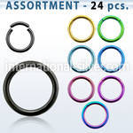 blk222c seamless segment rings anodized surgical steel 316l labrets chin