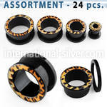 blk237 tunnels gauges acrylic body jewelry ear lobe