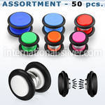 blk414 cheaters  illusion plugs and tapers acrylic body jewelry belly button