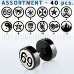 blk434 cheaters  illusion plugs and tapers anodized surgical steel 316l belly button
