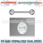 blk482 straight barbells surgical steel 316l nipple