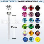 blk497 bend it to fit nose studs silver 925 belly button