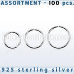 blk516 seamless segment rings silver 925 nose