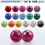 blk671 multi crystal ferido balls resin cover