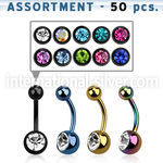 blk80b belly rings anodized surgical steel 316l belly button